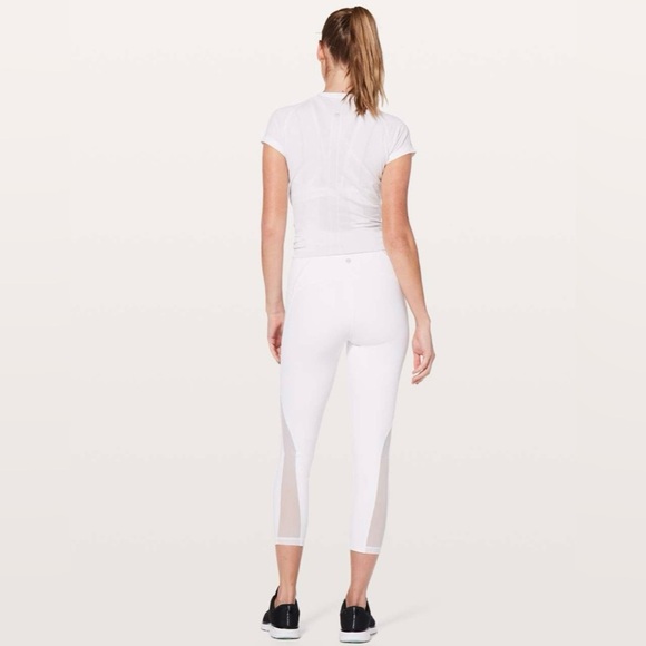 Lululemon Train Times Pant Legging 25” White Size 6 | Retired 2018 Rare Edition - Picture 3 of 8